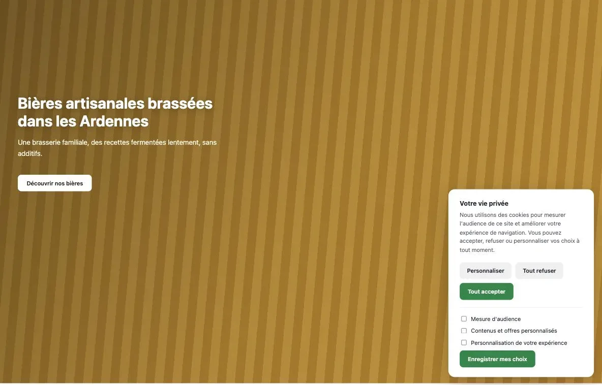 Capture d'écran : Quatre catégories RGPD, jamais un tout ou rien